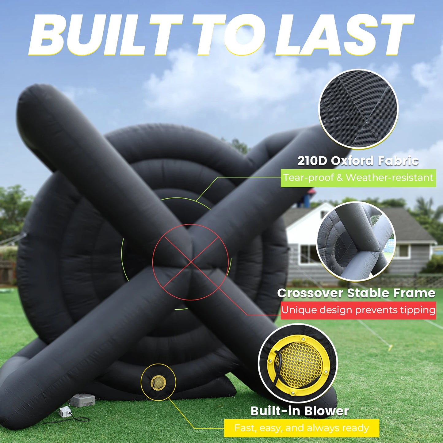 Outdoor Inflatable Games Inflatable Dart Board. Large Backyard Party Sports Game for Family Events