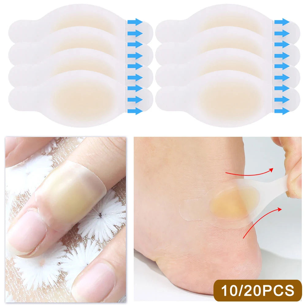 20/10pcs Hydrocolloid Foot Patch Heel Stickers