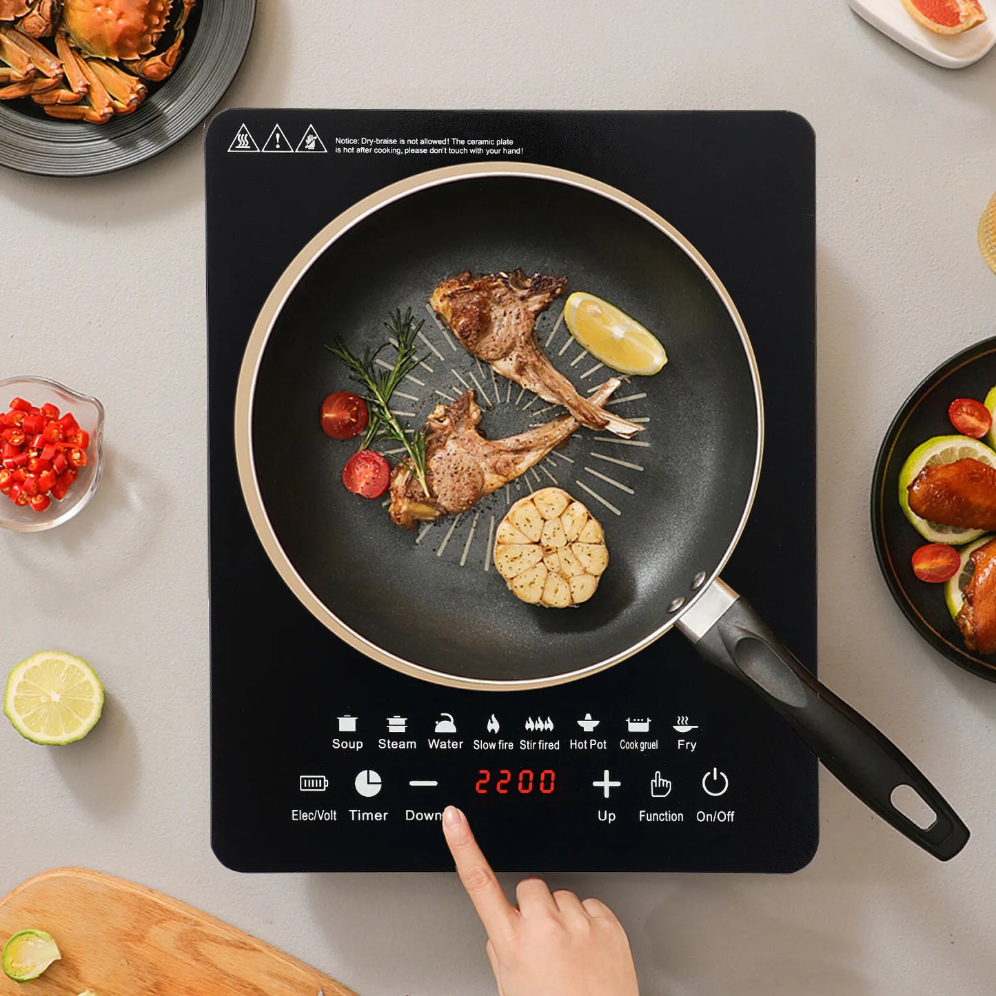 Electric Induction Burner, 750W Portable