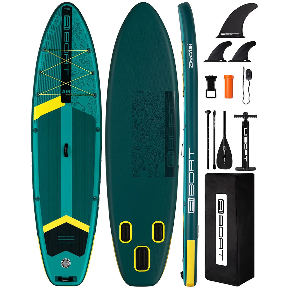 AIBOAT 11'6" Inflatable Stand-Up Paddle Board – 35" Wide Fishing SUP