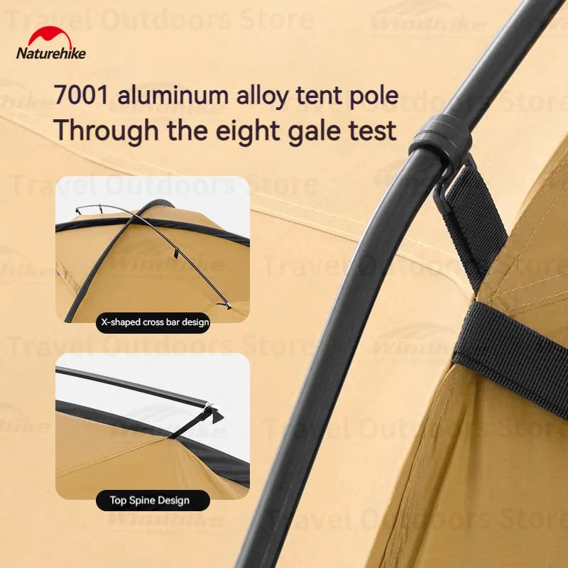 Camping Tent 2 People 4 Season Tent Ultralight PU2000mm Outdoor Travel iking Tent With Chimney Screen Window