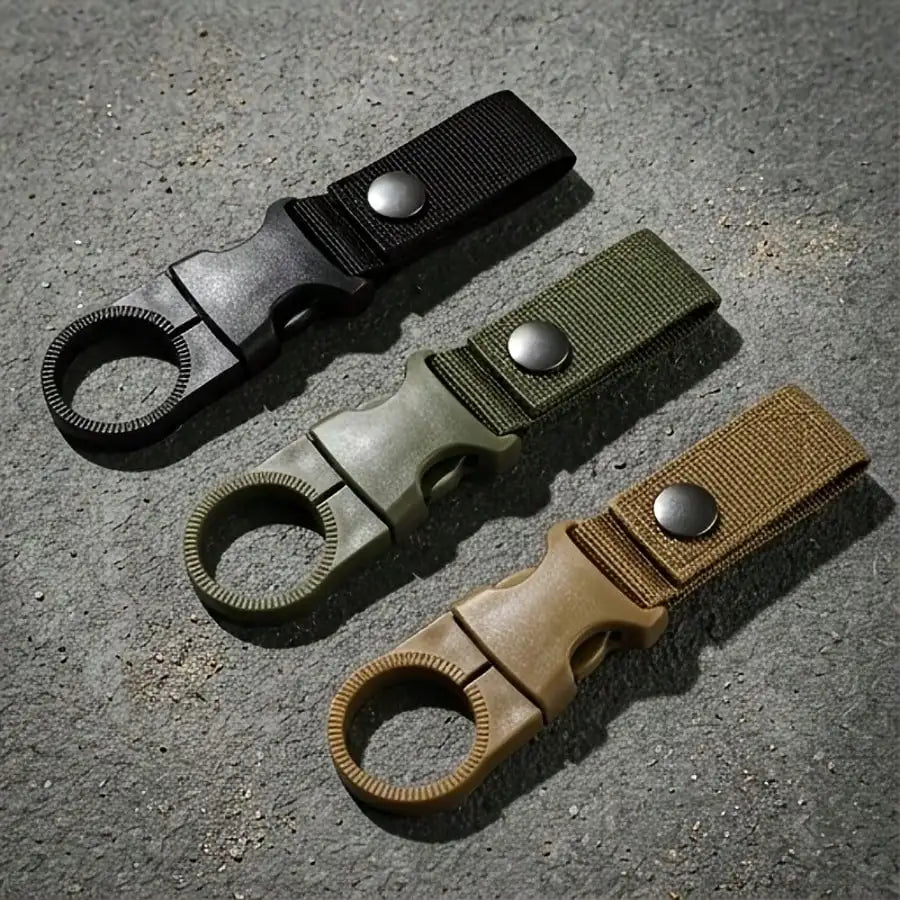 3-Pack Water Bottle Carrier Clips – Backpack & Hiking Bottle Holders