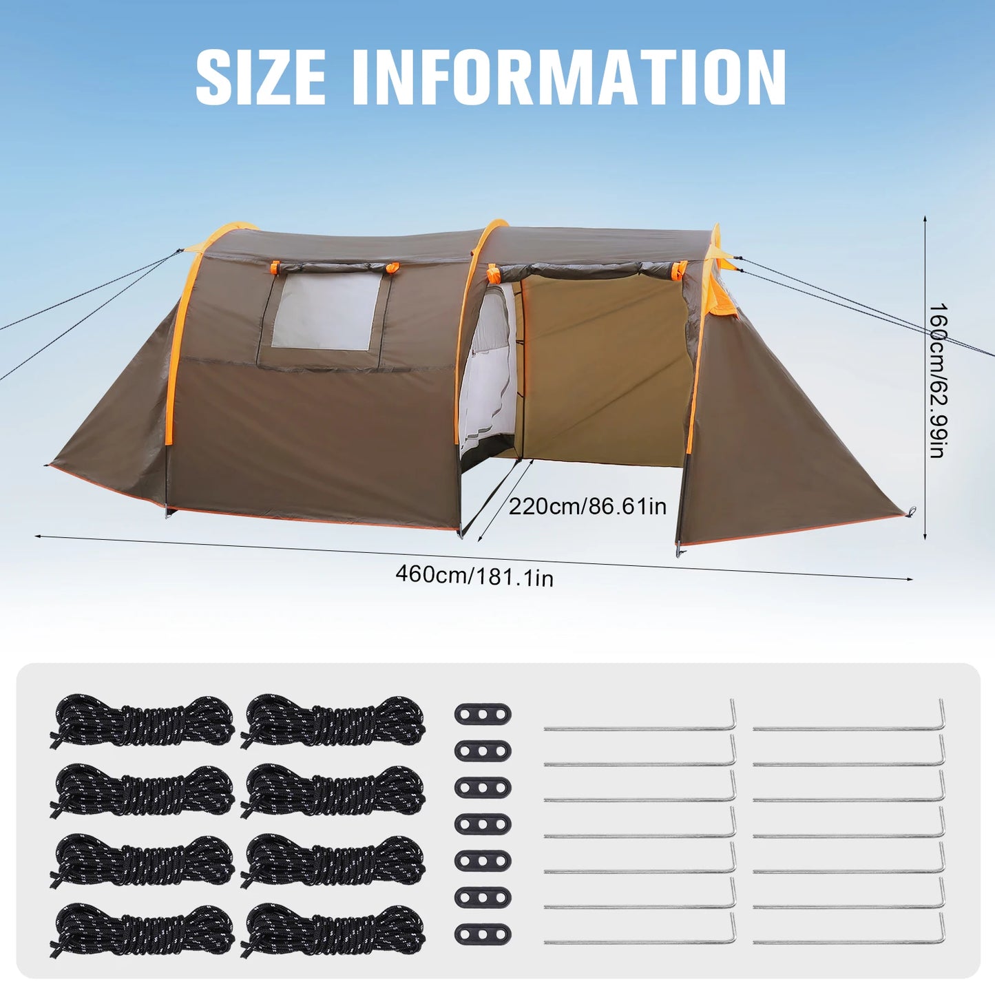 2-Person Backpacking Tent Windproof
