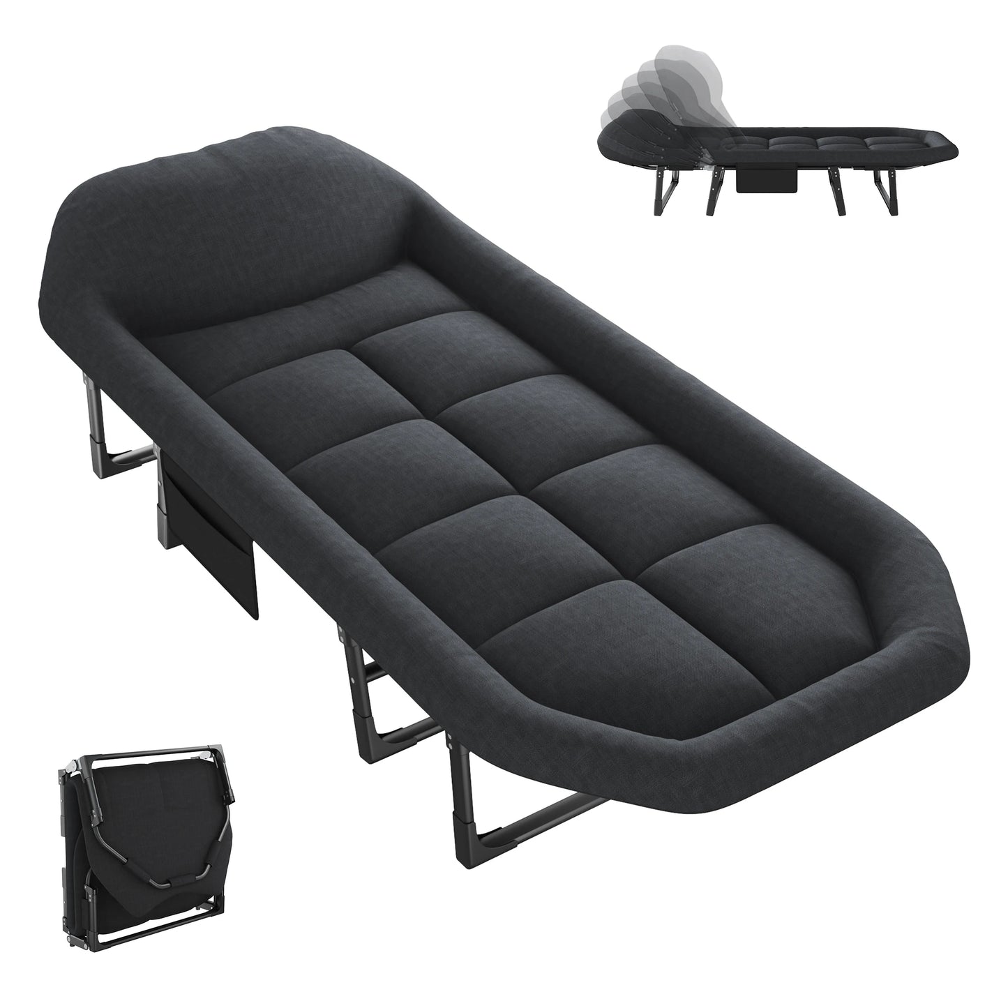 Lightweight Folding Camping Bed with Mattress