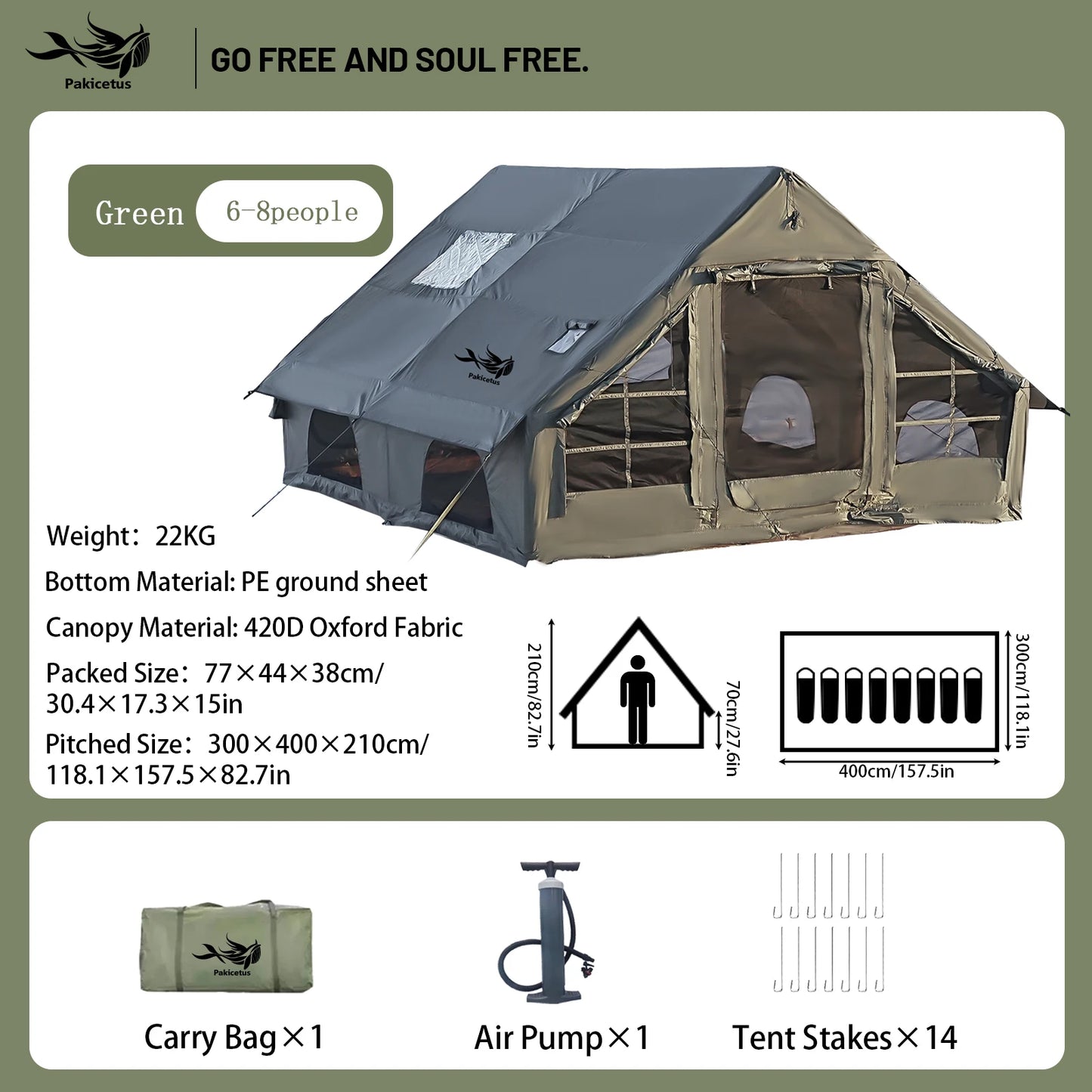 4-8 Person Inflatable Tent