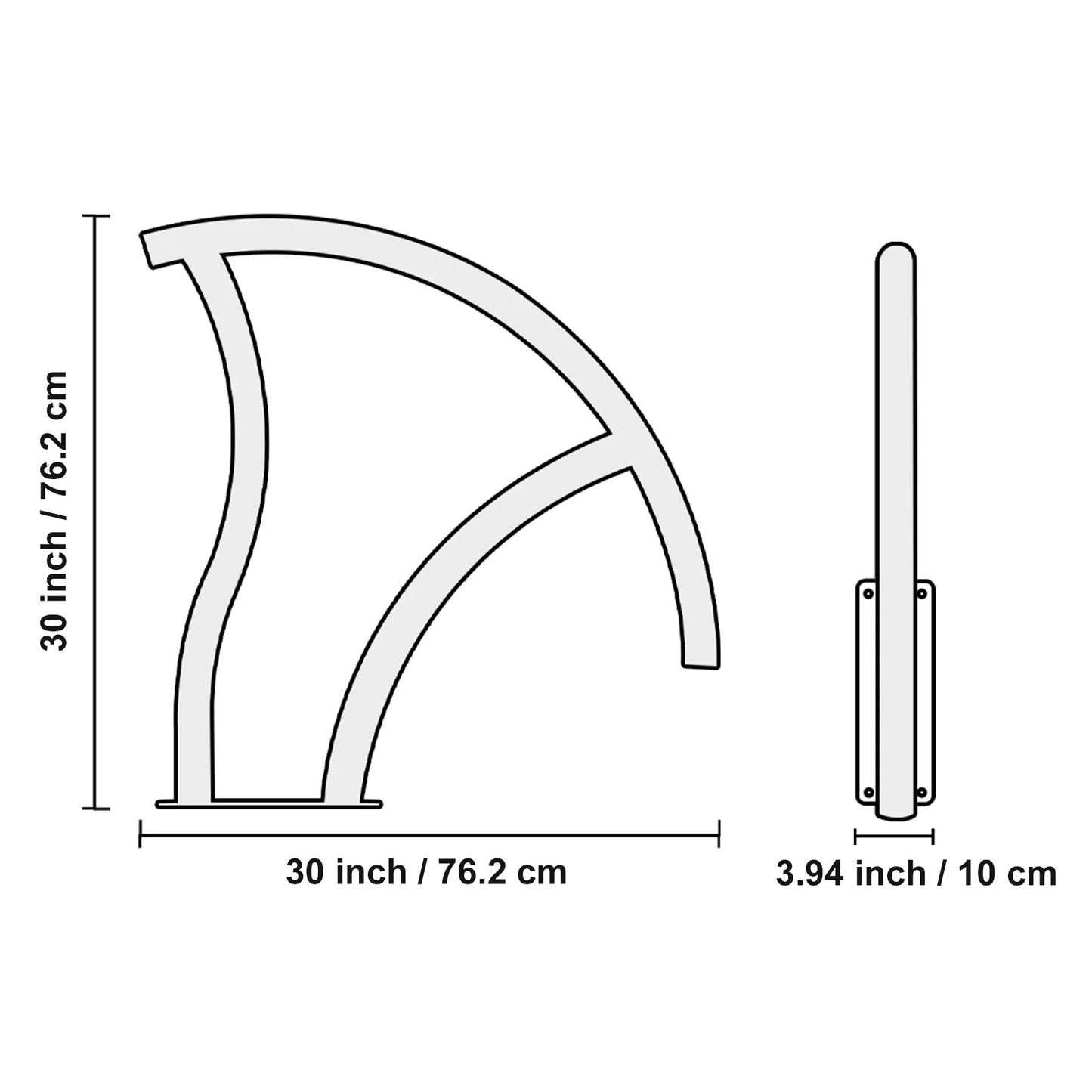 Pool Handrail Stainless Steel with Base Plate for Indoor/Outdoor w/ Grip Cover for Decks