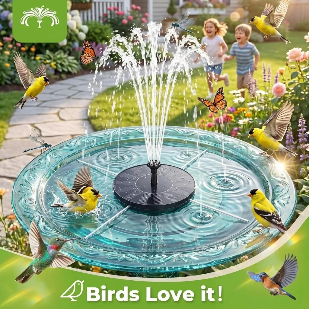  Floating Solar Fountain with 6 Nozzles & Stabilizers