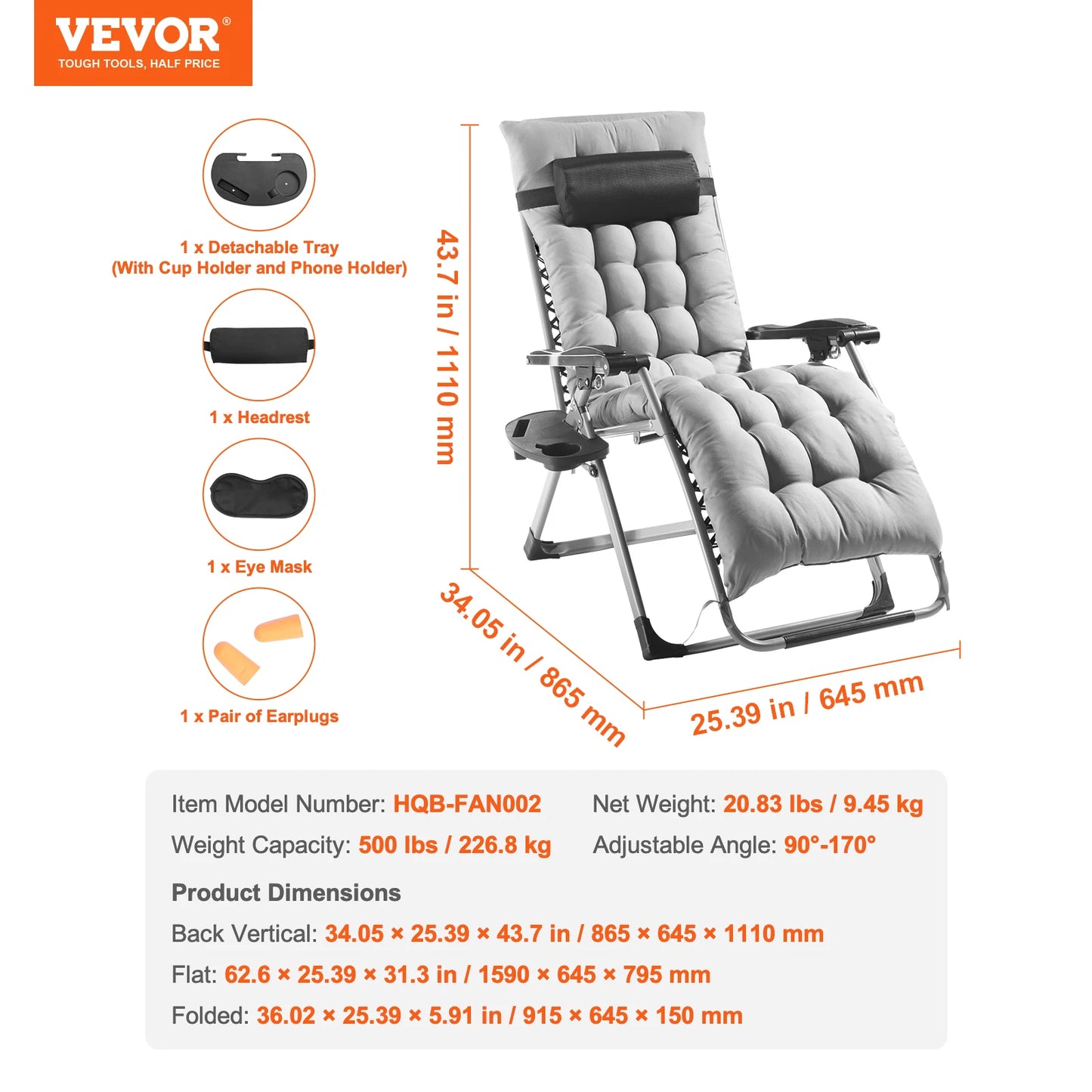 Zero Gravity Recliner Lounge Chair