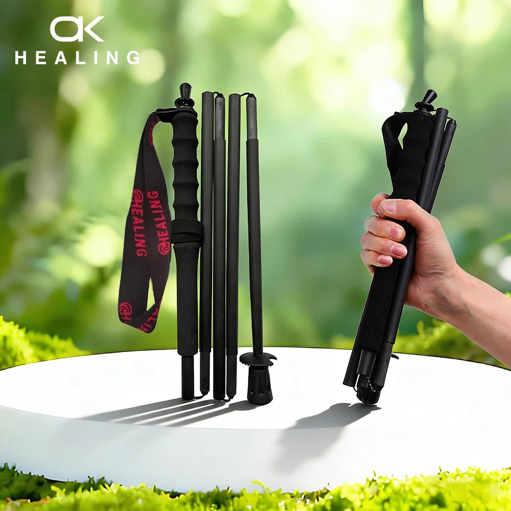 Local+ Carbon Fiber Folding Trekking Poles – Ultralight 5-Section Pair