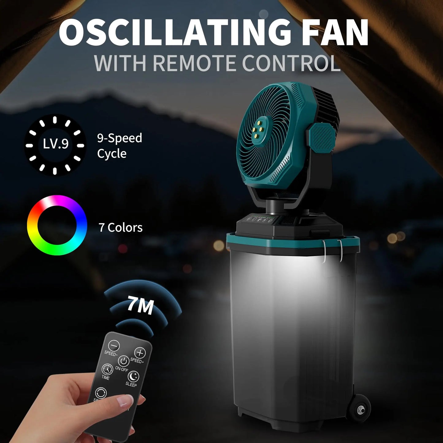 15L Portable Misting Bucket Fan 3