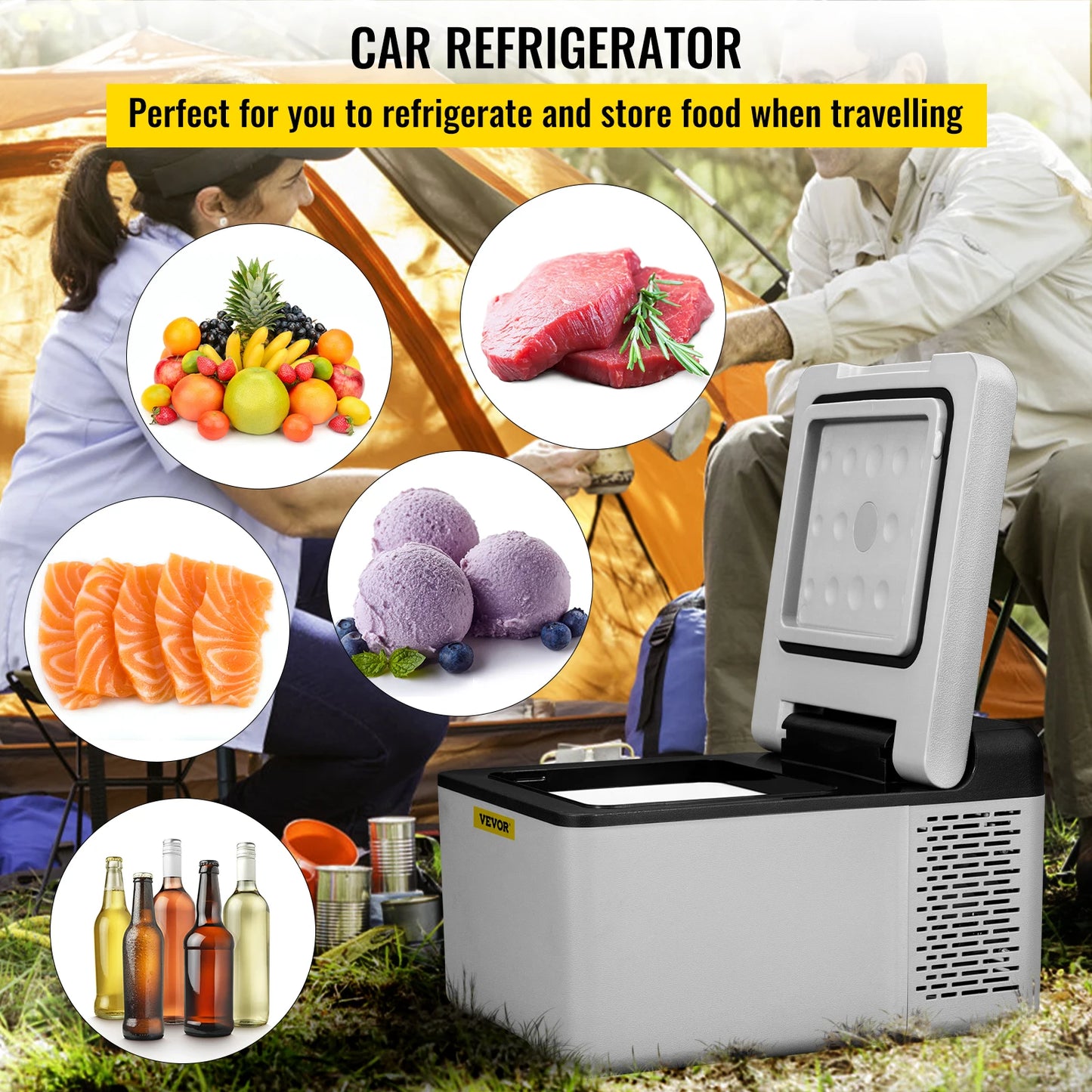9L 15L  Refrigerator Portable Compressor Fridge Freezer Cooler