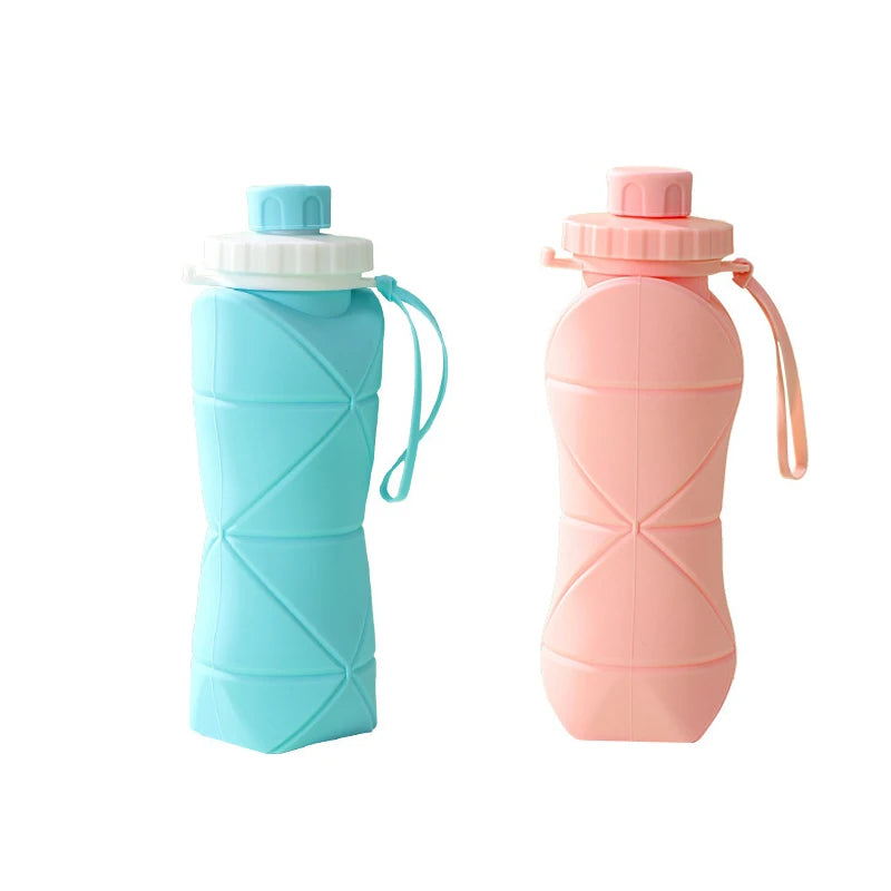 Outdoor Silicone Folding Water Bottle Portable