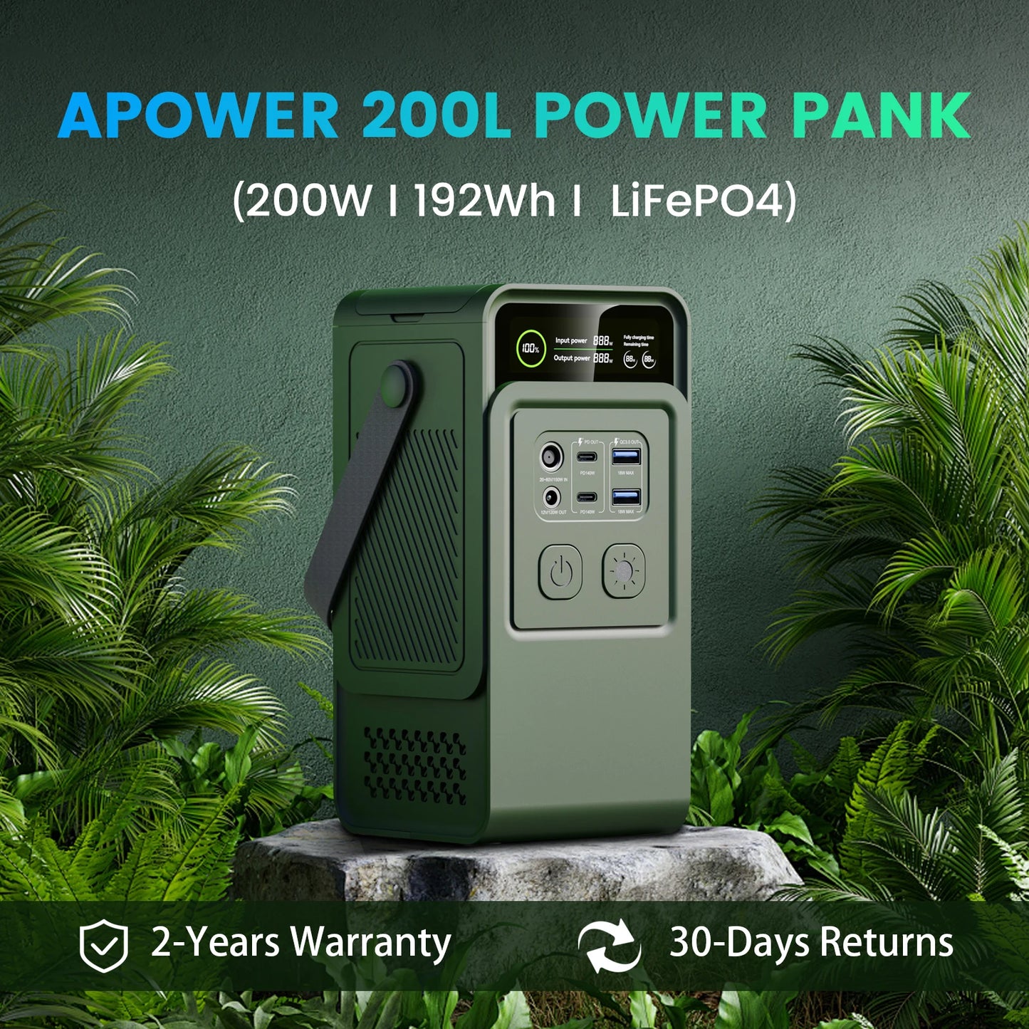 CTOLITY 200W Power Station Power Bank 60000mAh