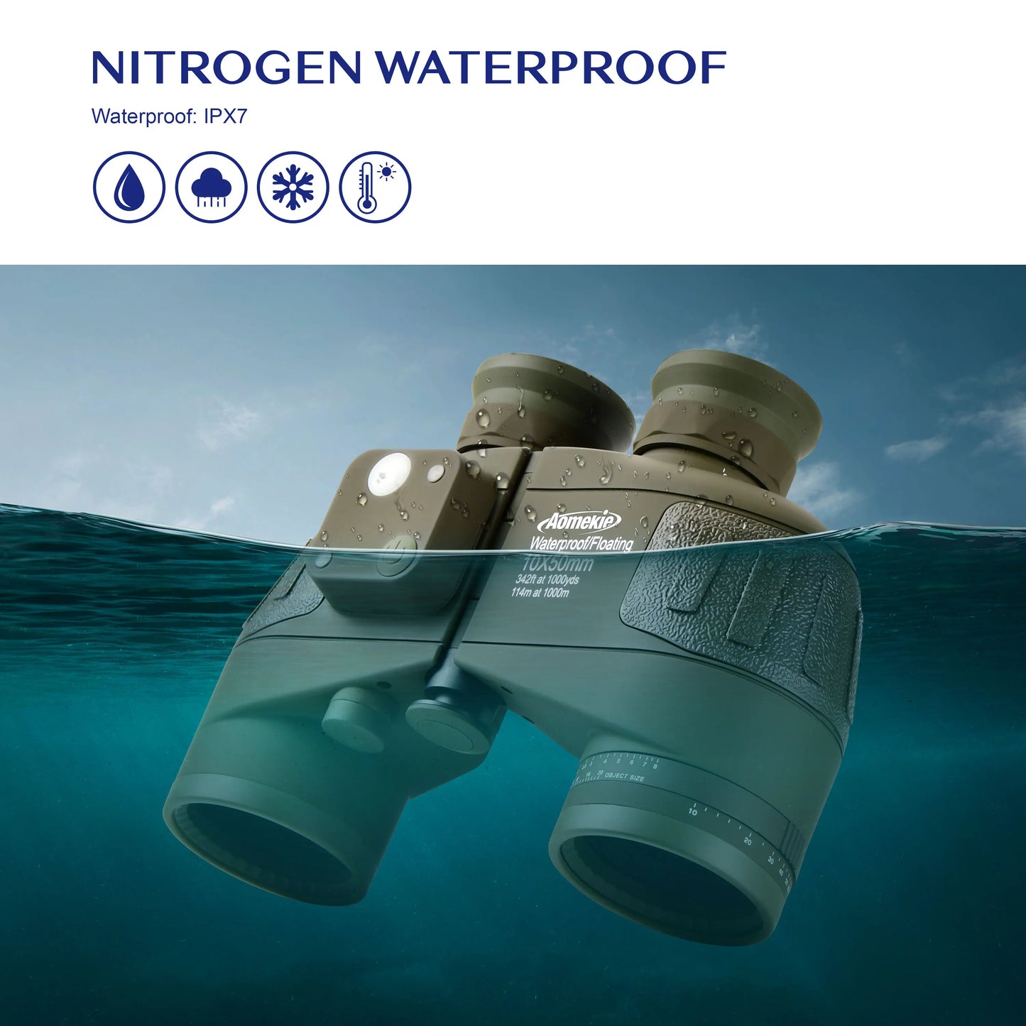 10X50  Binoculars with Rangefinder Compass
