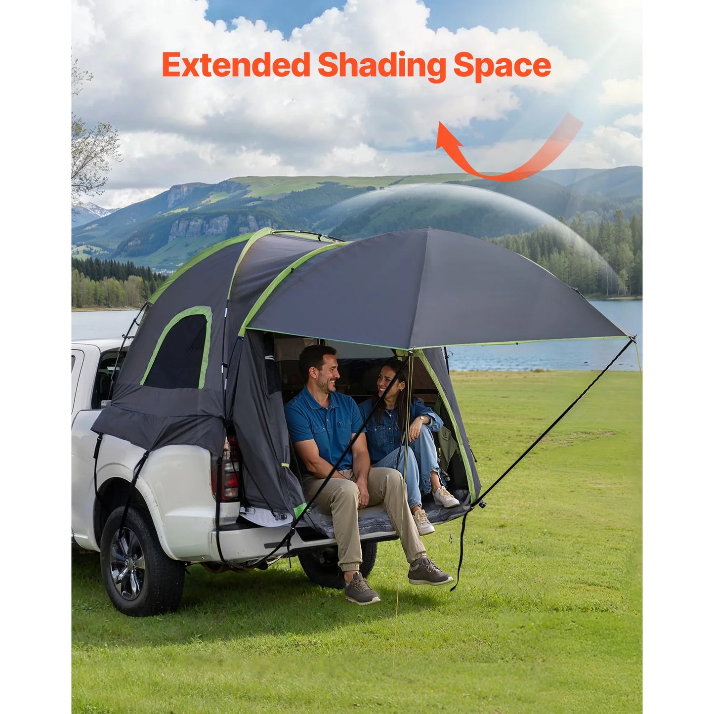 Pickup Truck Bed Tent for Camping Waterproof PU2000 2-3 Person