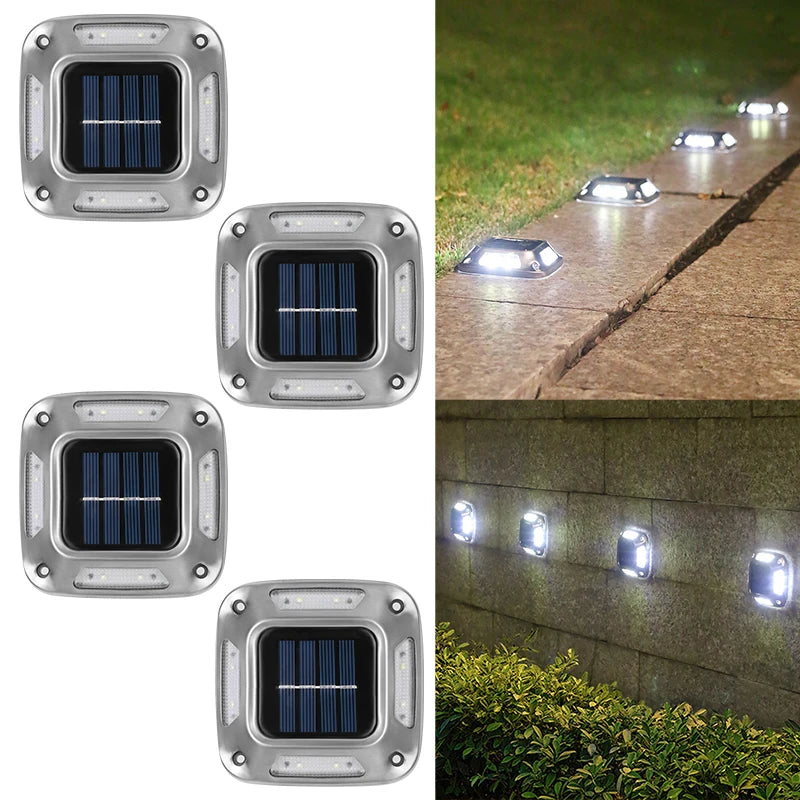 8LED Solar Driveway Light Outdoor Garden Ground Lights Waterproof LED