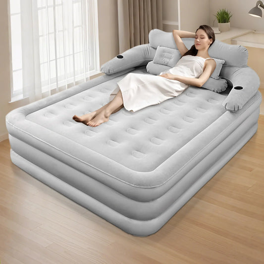2 Person Built-In Pump Camping Mattress PVC Automatic Inflatable Indoor Outdoor