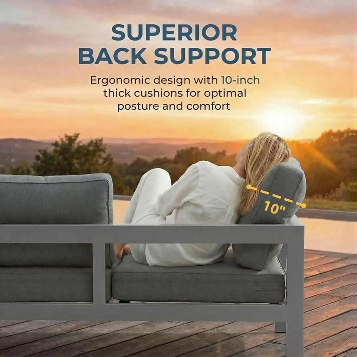 Oversized Aluminum Patio Furniture Set