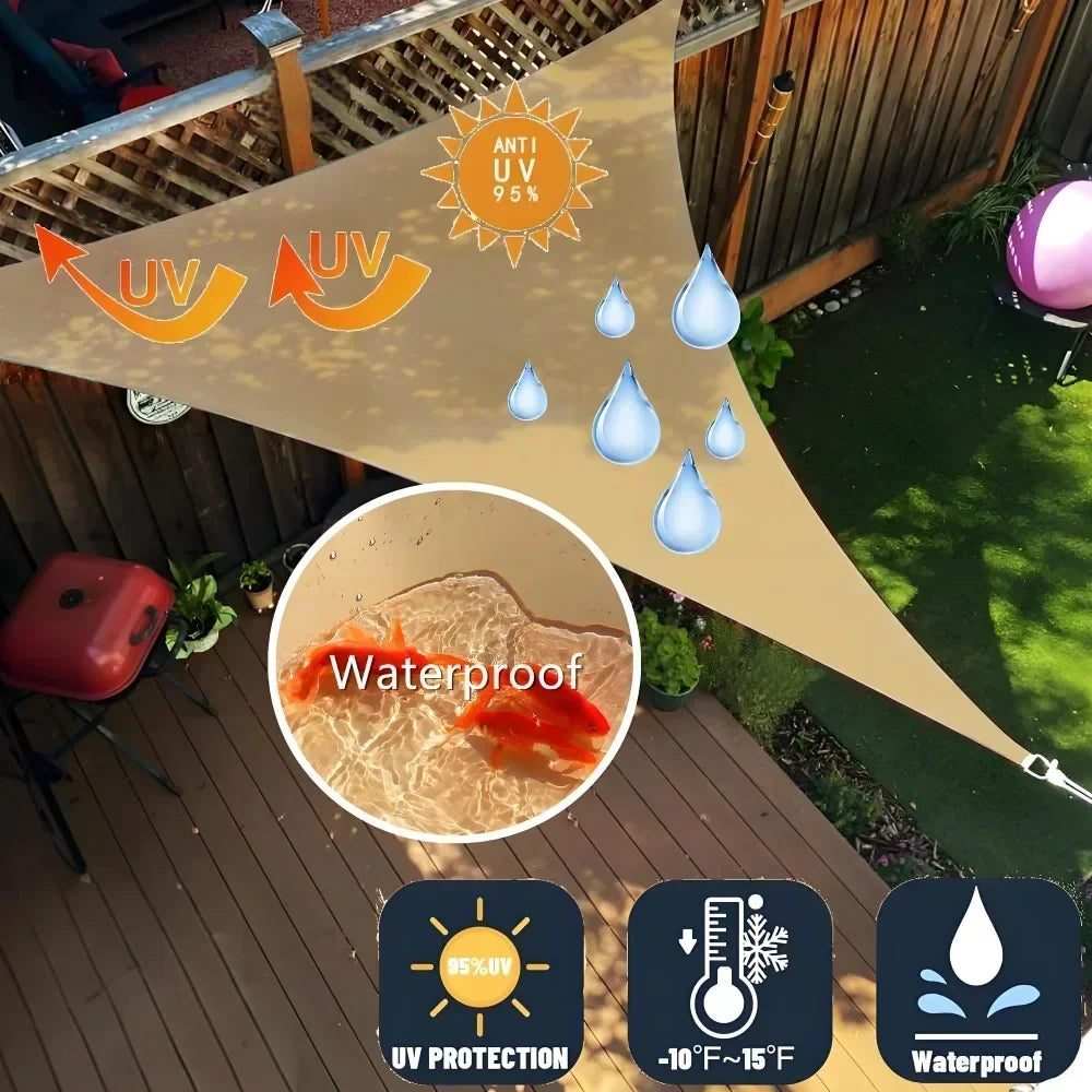 Triangle Sun Shade Sail Canopy