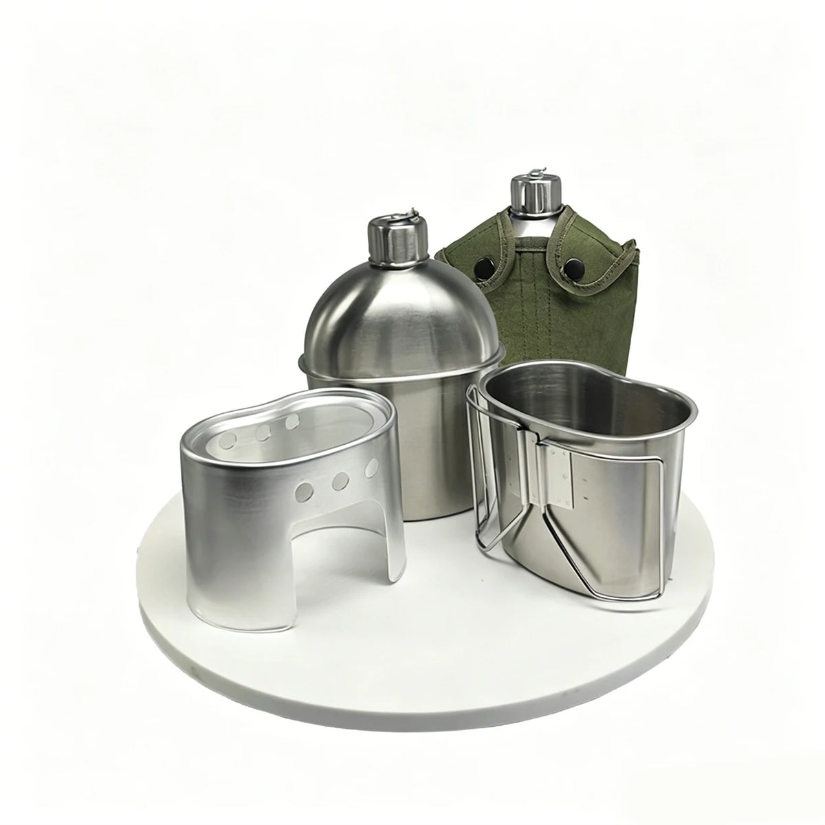 1L Tactical Water Canteen with Carrying Pouch – Outdoor Camping & Hiking Bottle