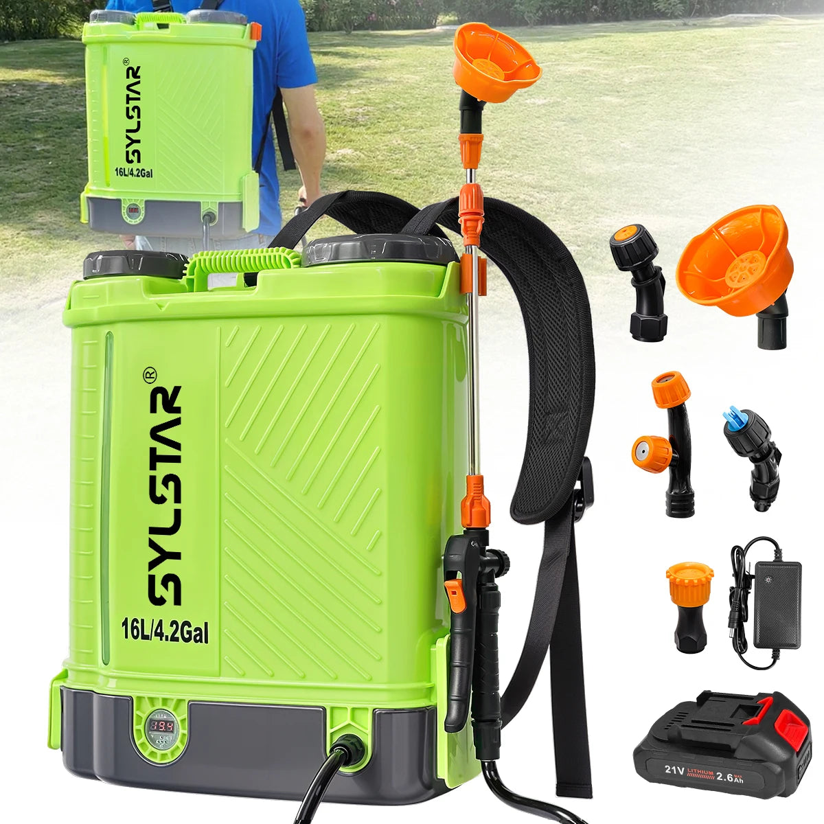 4-Gallon 100 PSI Battery-Powered Backpack Sprayer