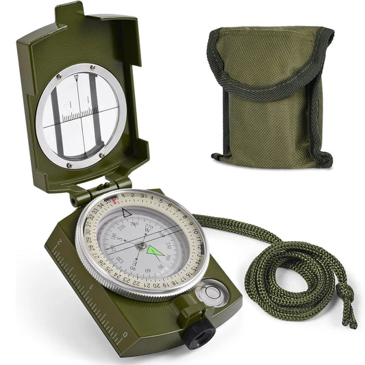 Professional Metal Sighting Compass with Luminescent Navigation Display