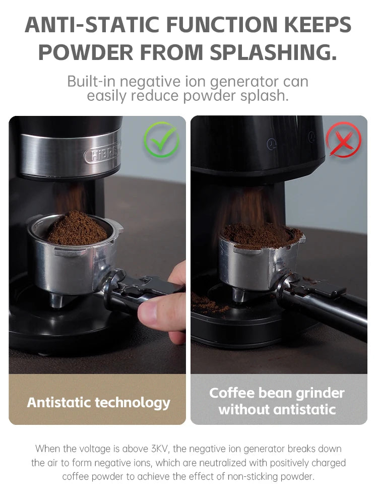 HiBREW G3A Electric Burr Coffee Grinder – 34 Grind Settings