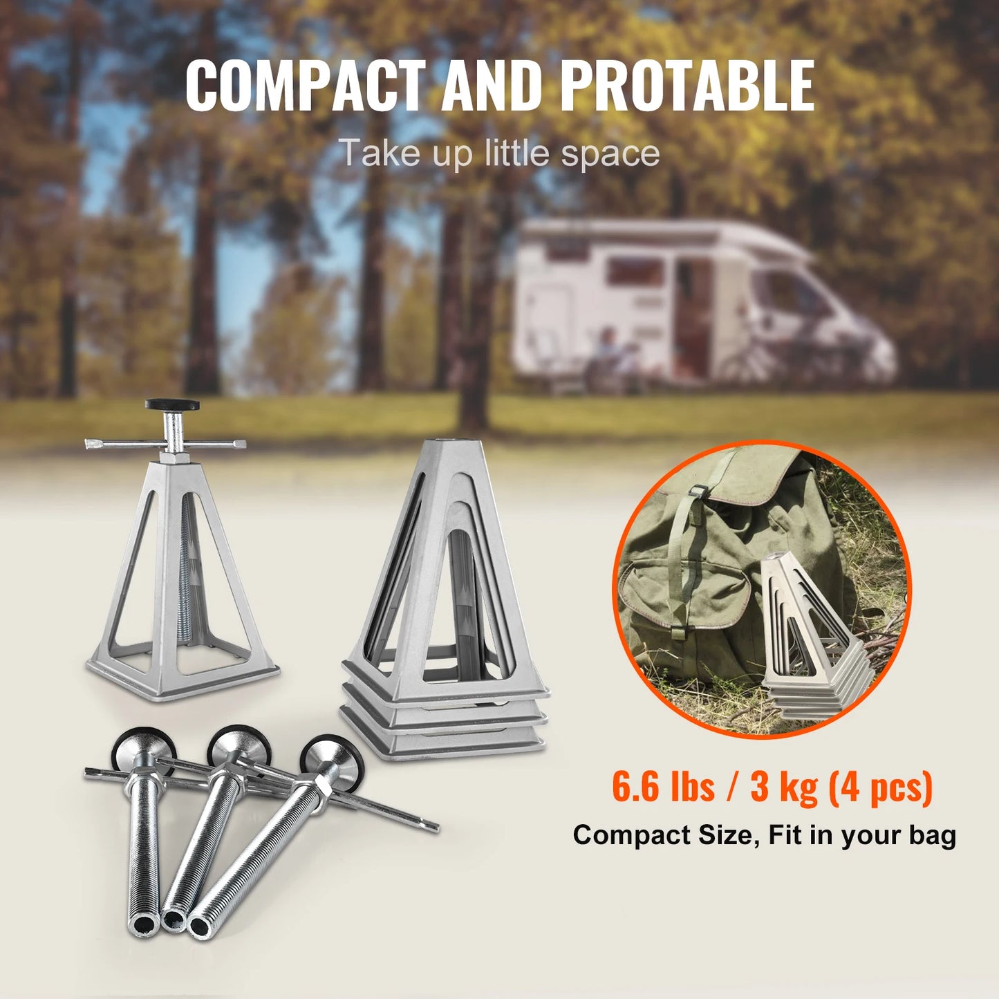 RV Stabilizer Jacks, 4 Pack Aluminum RV Leveling Jacks