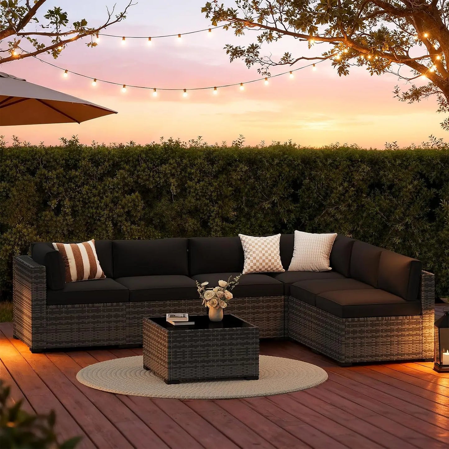 7-Piece Wicker Patio Furniture Set