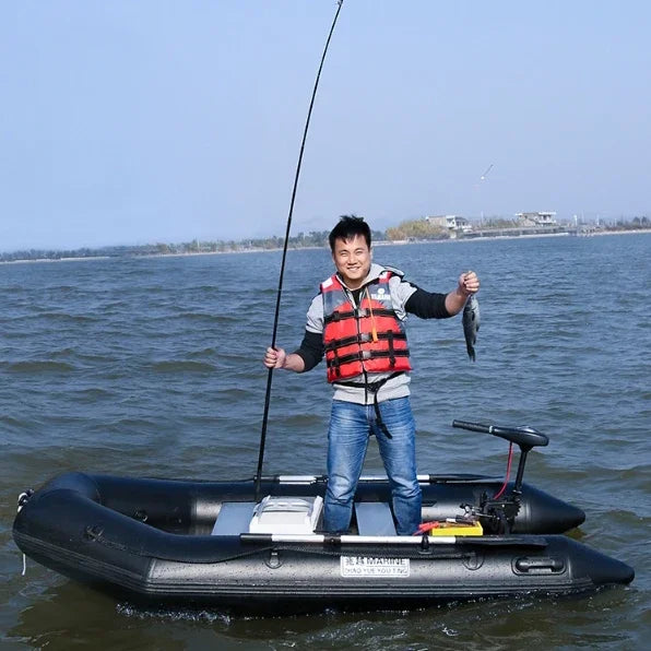 LUYA Heavy-Duty Inflatable Fishing Boat – 230–380cm with Alloy Floor & V-Keel
