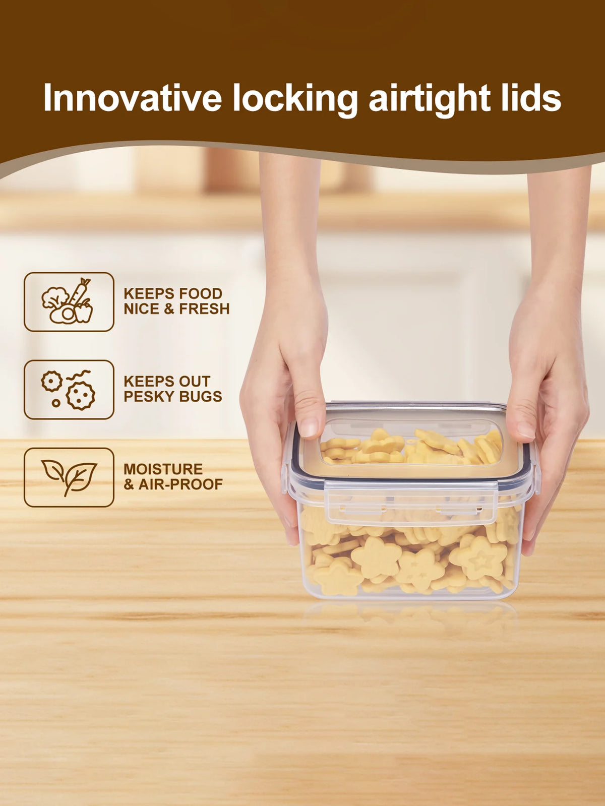 48-Piece Airtight Food Storage Container Set with Lids & Pantry Labels