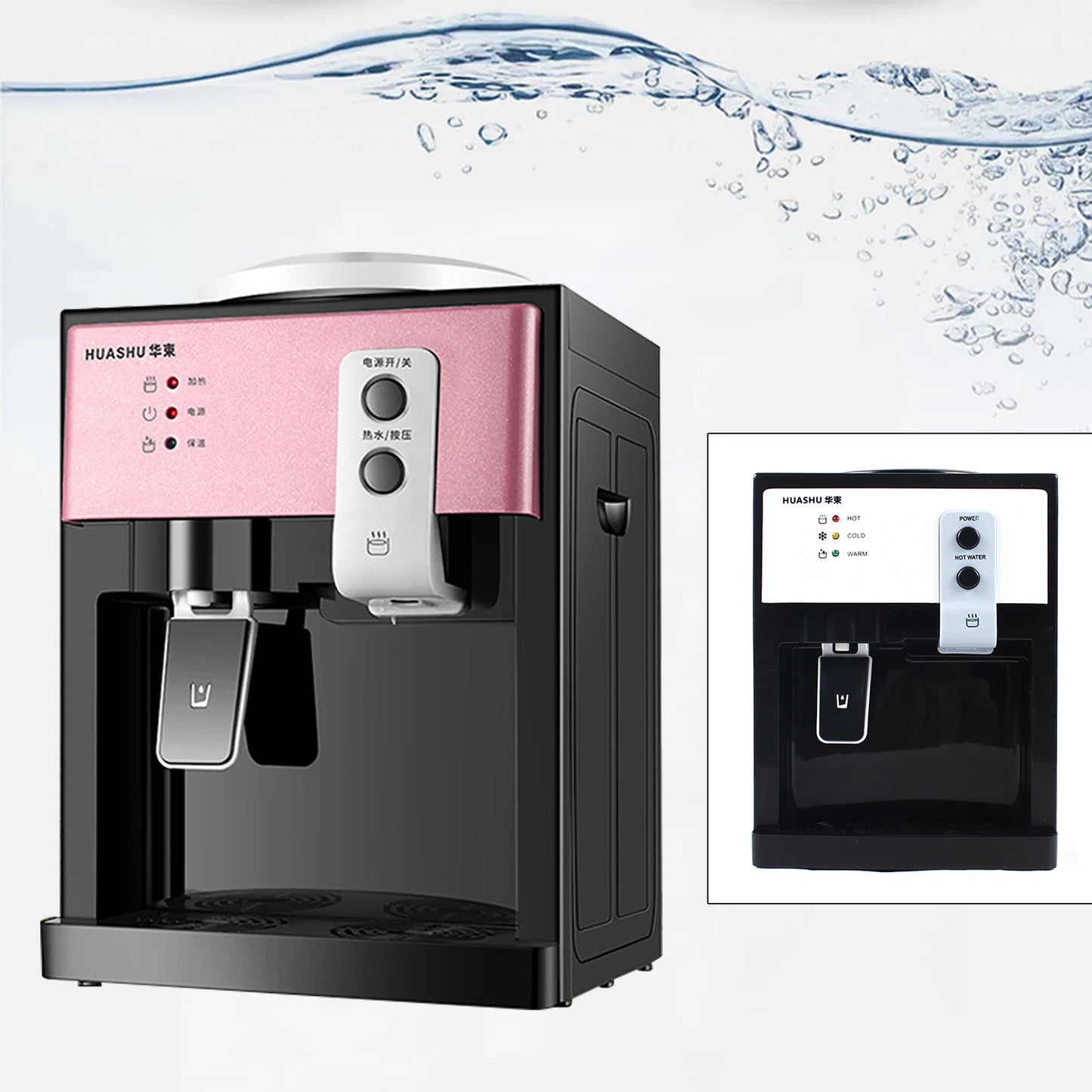 3-Temperature Control Water Dispenser with 1.2-5 Gallons Tank Stainless Steel