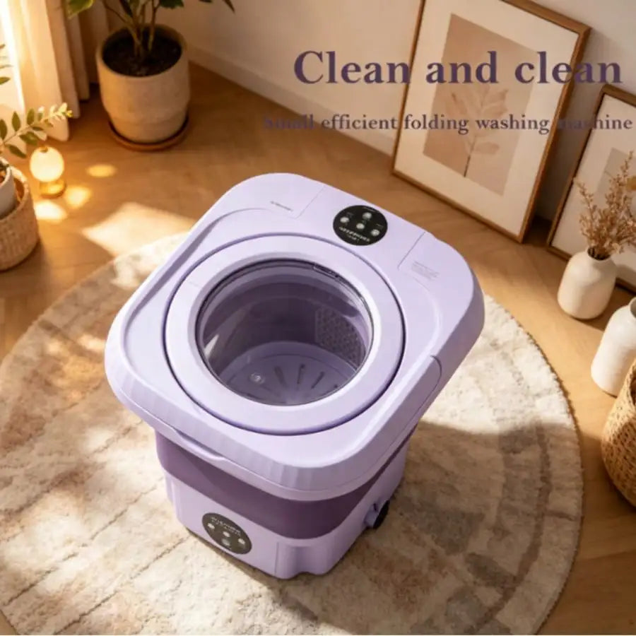 Foldable Mini Washing Machine, Portable Compact Washer