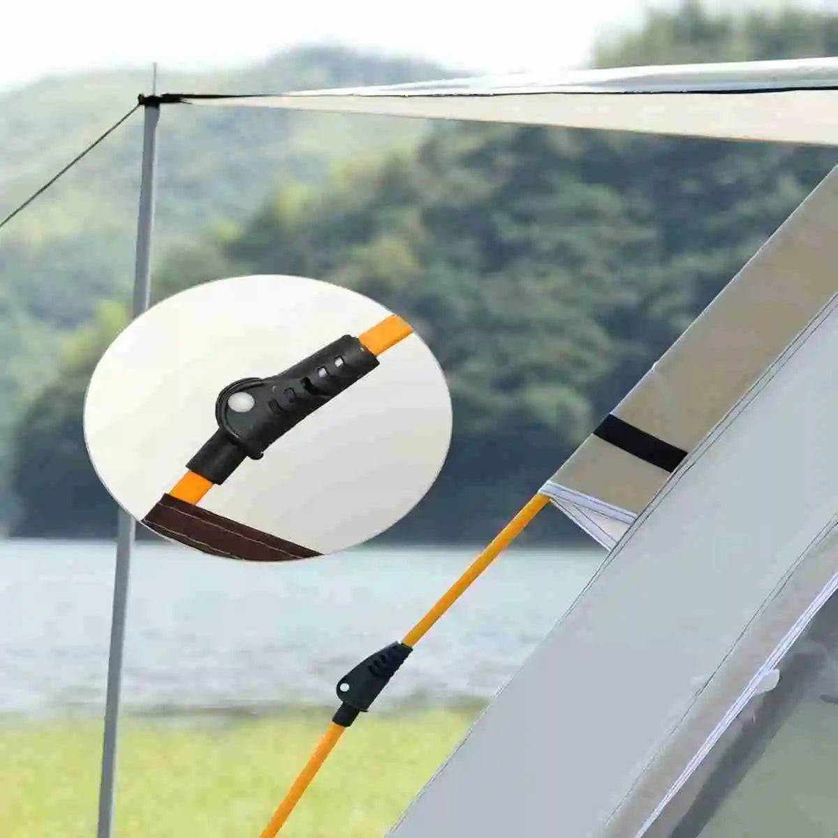 Outdoor Shelter Sunshade Self-Driving Travel Camping Tent  Two Doors and Two Windows