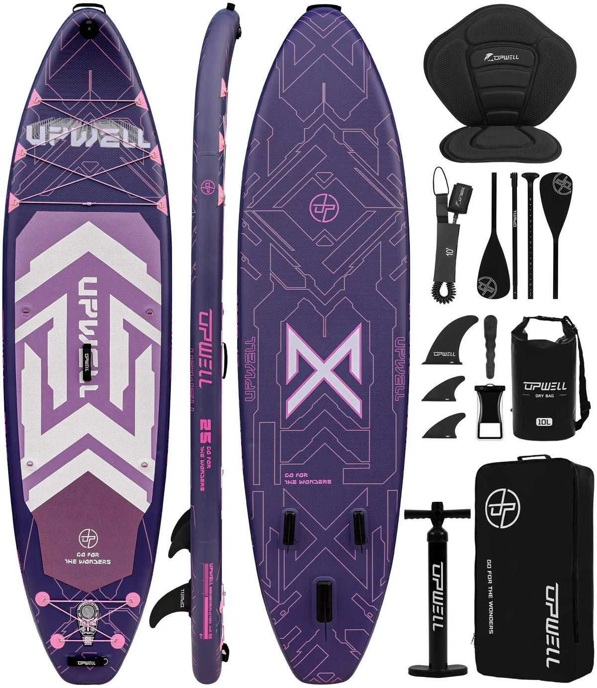 11'6" Extra-Wide Inflatable Stand-Up Paddle Board – 35" Recreational SUP