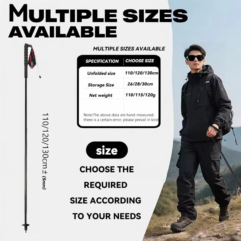 Local+ Carbon Fiber Folding Trekking Poles – Ultralight 5-Section Pair