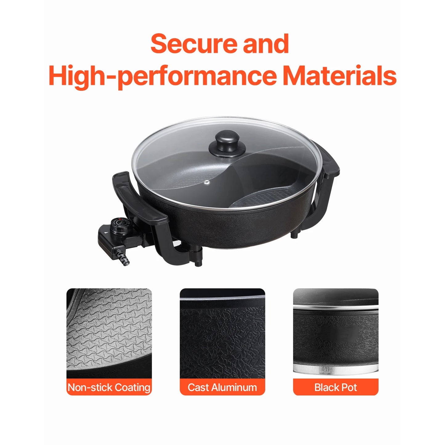 Electric Hot Pot  Electric Cooker with Divider