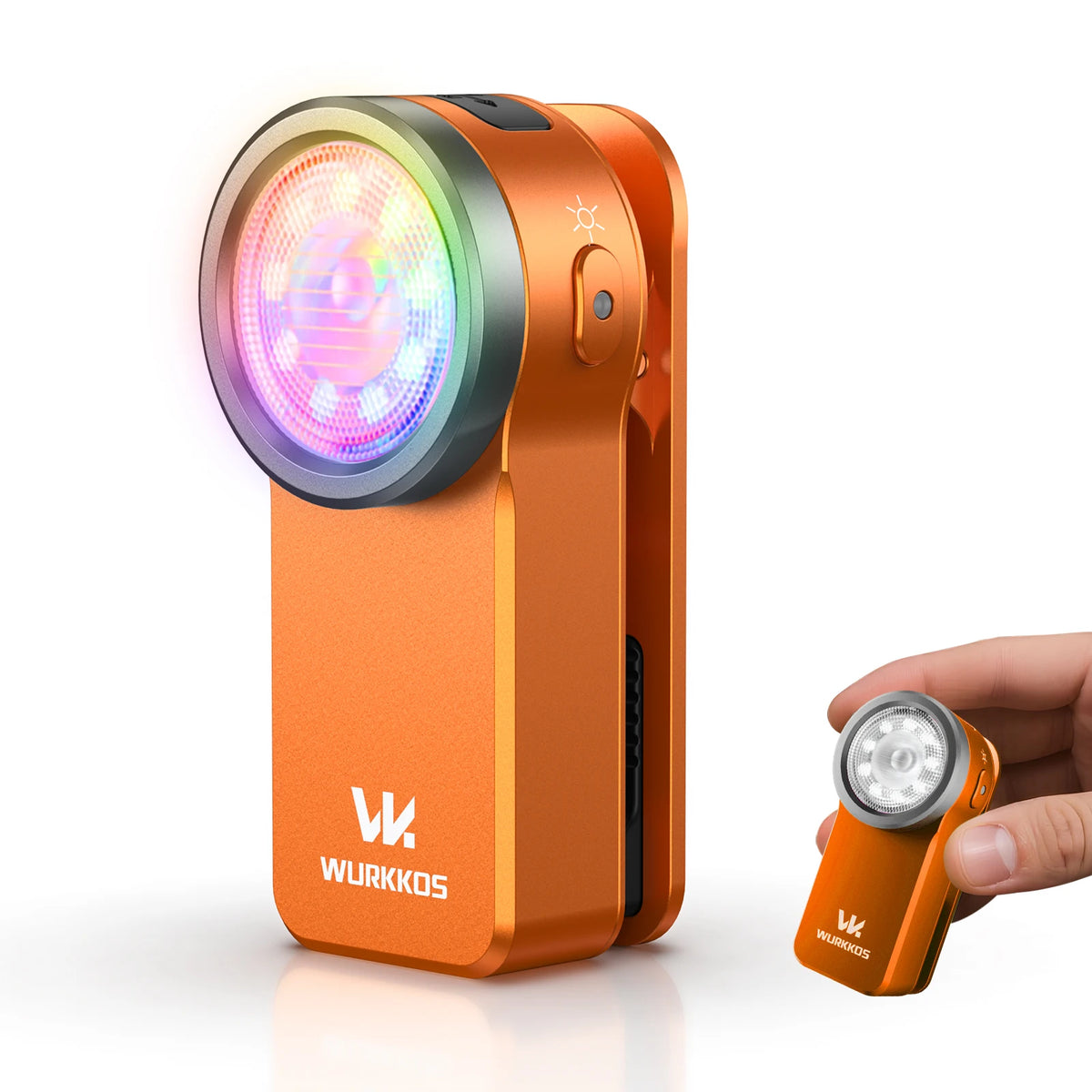 Wurkkos HD03 680LM Rechargeable Mini Clip Flashlight with Color Light