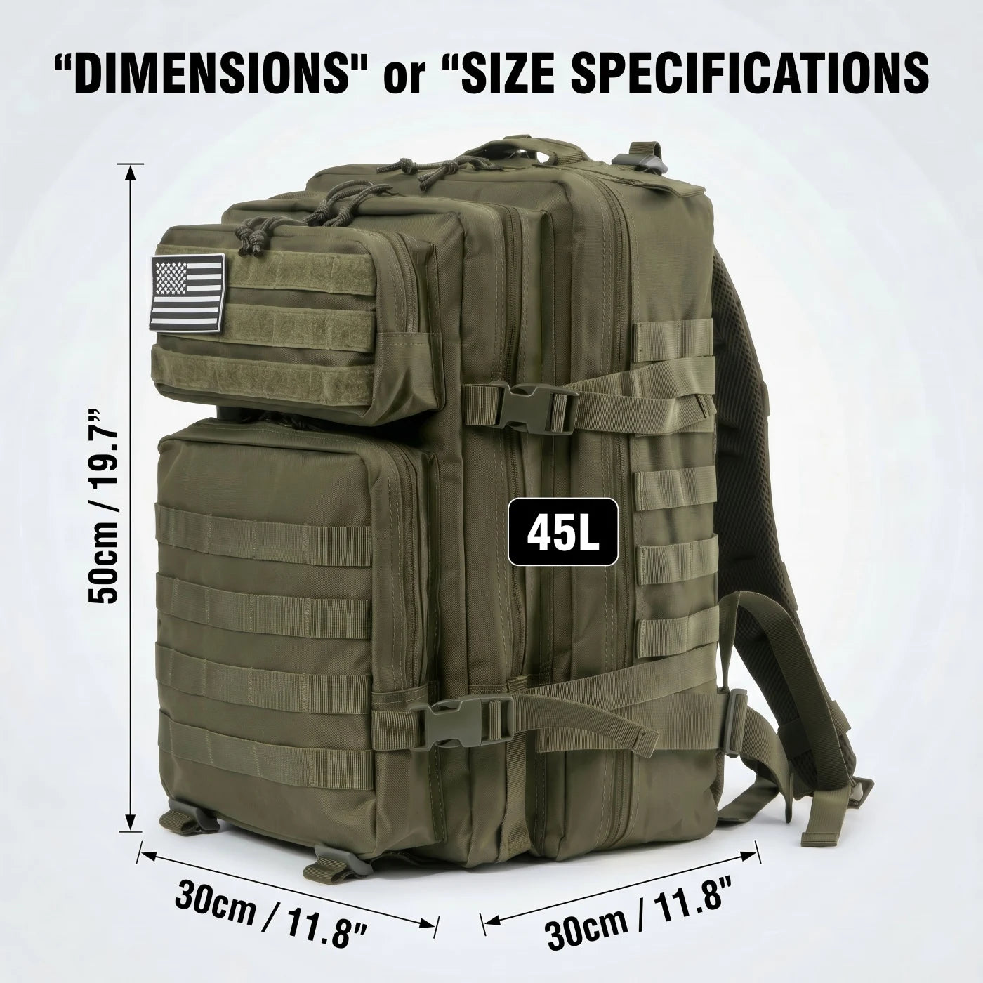 45L Tactical Travel Backpack
