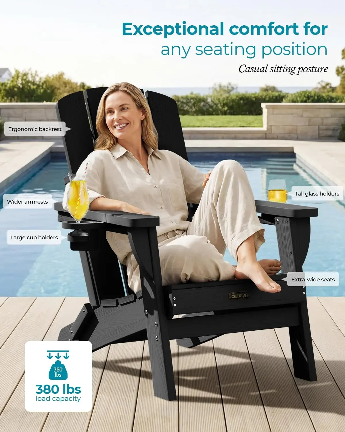Folding Adirondack Chair 4 Pack