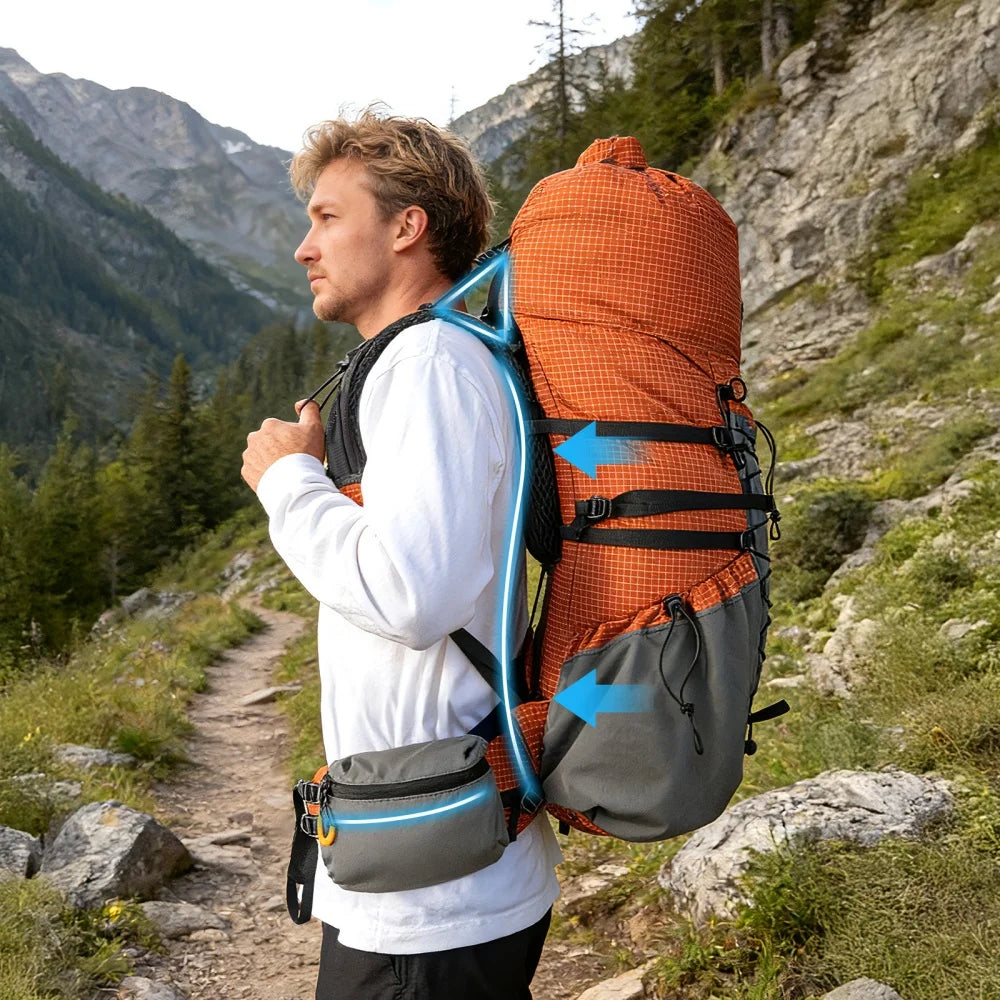 Internal-frame Hiking Backpack: 50L / 60L / 70L
