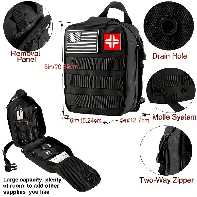 230-Piece Emergency Survival & First Aid Backpack