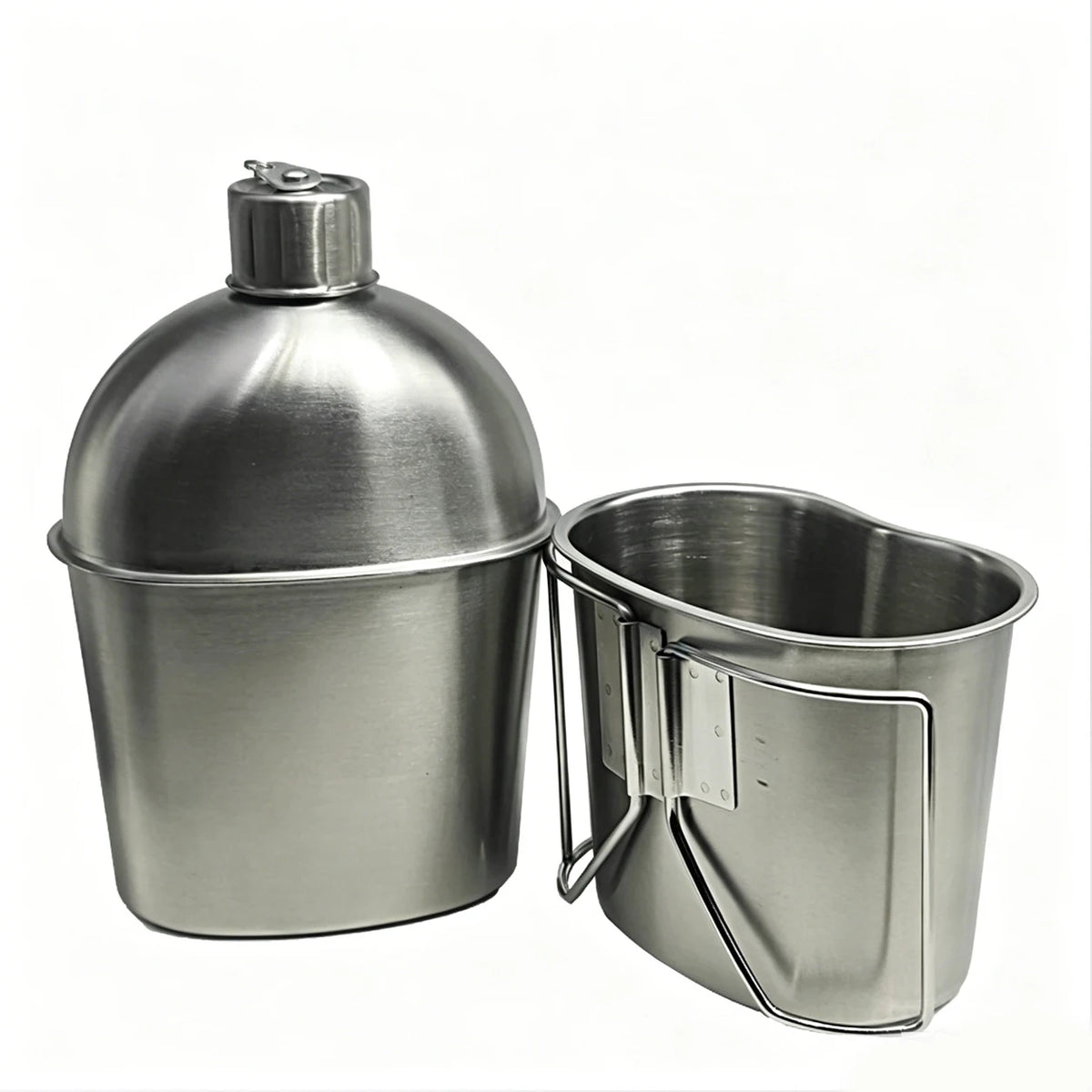 1L Tactical Water Canteen with Carrying Pouch – Outdoor Camping & Hiking Bottle