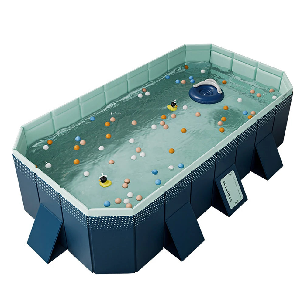 Foldable Pool Outdoor Large Swimming Pool Summer Water Party Non-Inflatable Swimming Pool Family Pool for Outdoor Garden