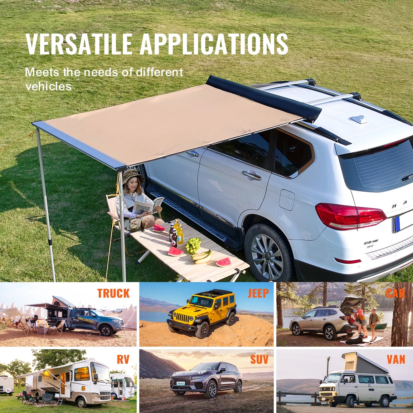 Vehicle Awning  Retractable Car Side Awning
