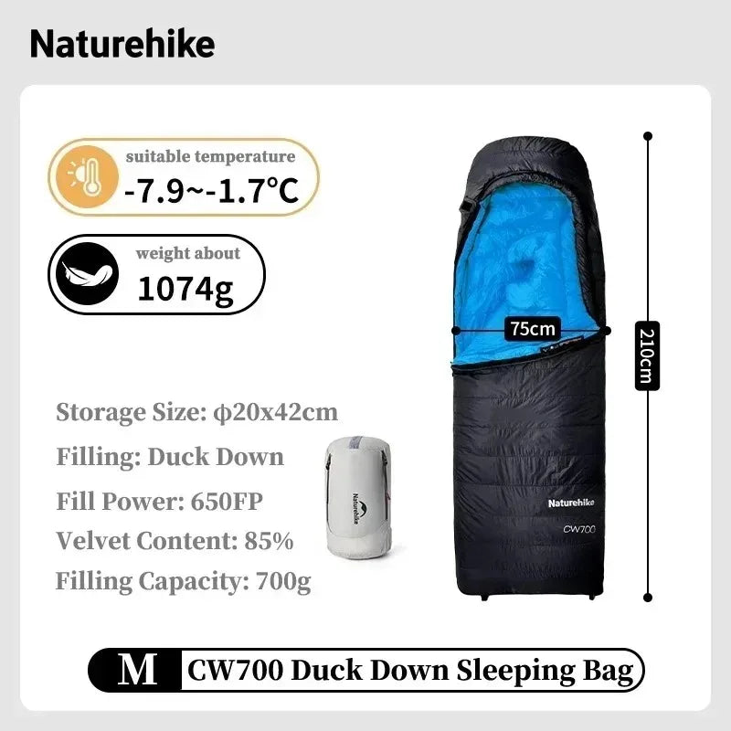 Sleeping Bag Ultralight Down Sleeping Bag for Adults Outdoor Winter Warm 650FP Duck Down Envelope Sleeping Bag