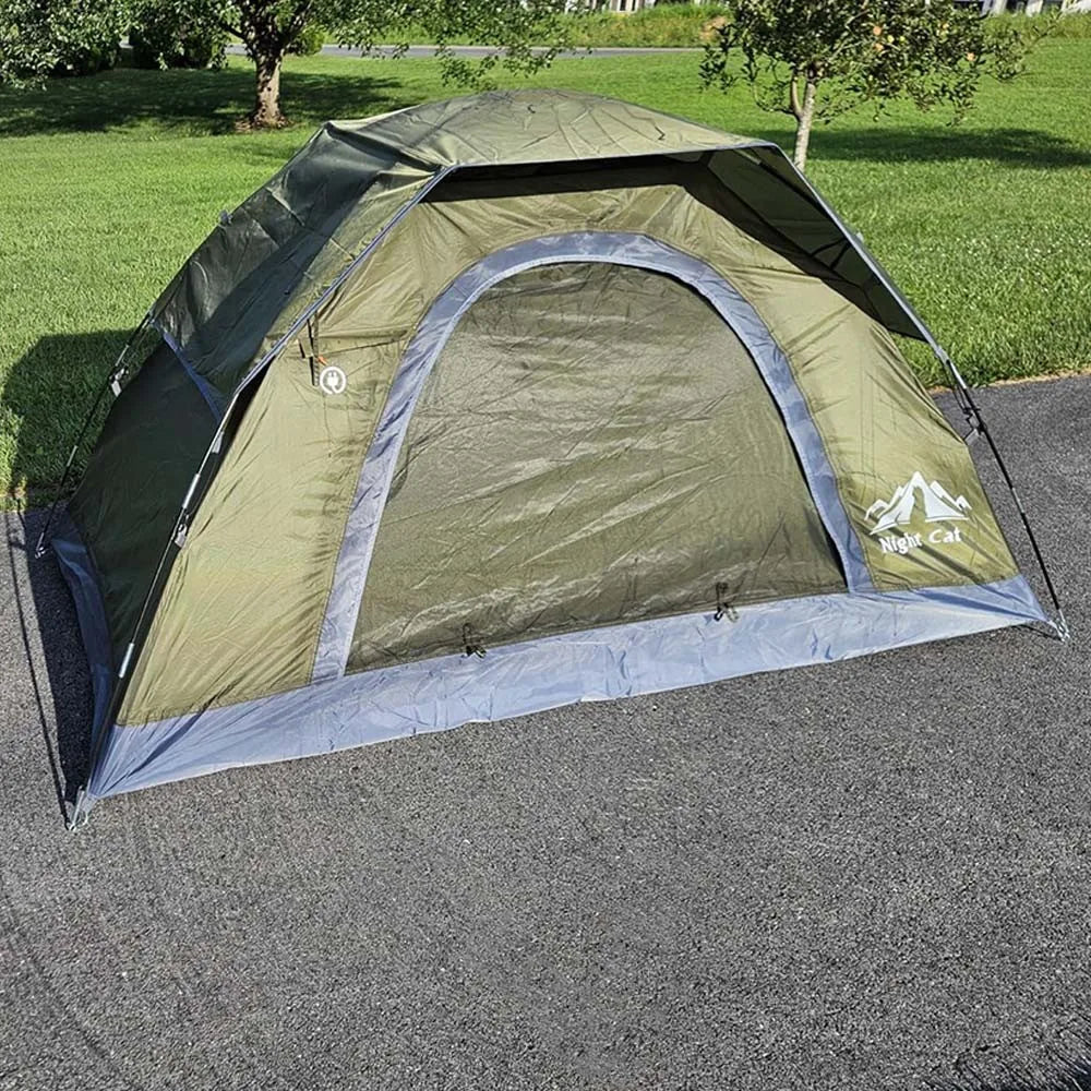 Night Cat 1–4 Person Lightweight Backpacking Tent with Rainfly & 2 Doors