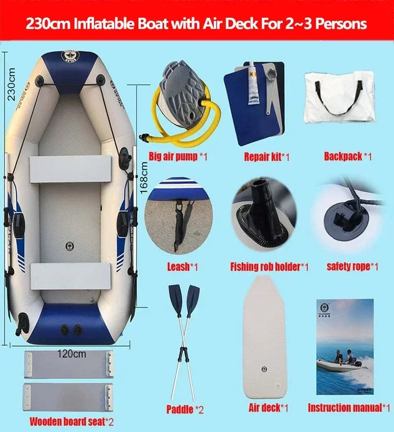Inflatable Fishing & Recreation Boat – 5.7–12 FT with Air Deck