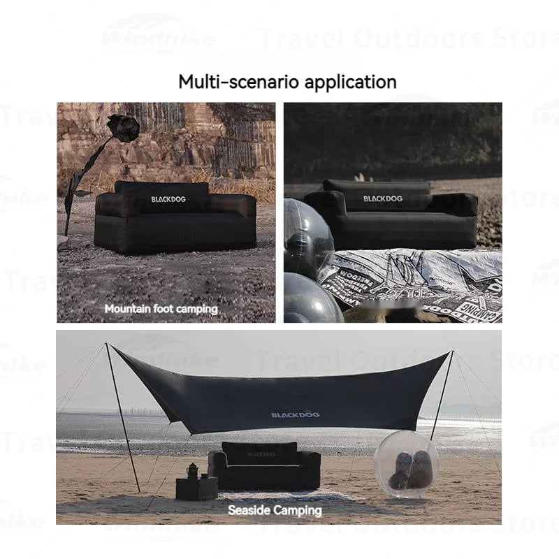 BLACKDOG Air Sofa Bed Outoor Portable Two-seater Air Couch With Air Pump