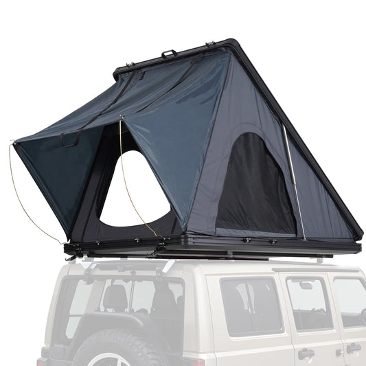 Rooftop Tent Hard Shell Roof Top with Telescopic Ladder with Thick Mattress Waterproof Windproof for Jeep Van Pickup Truck